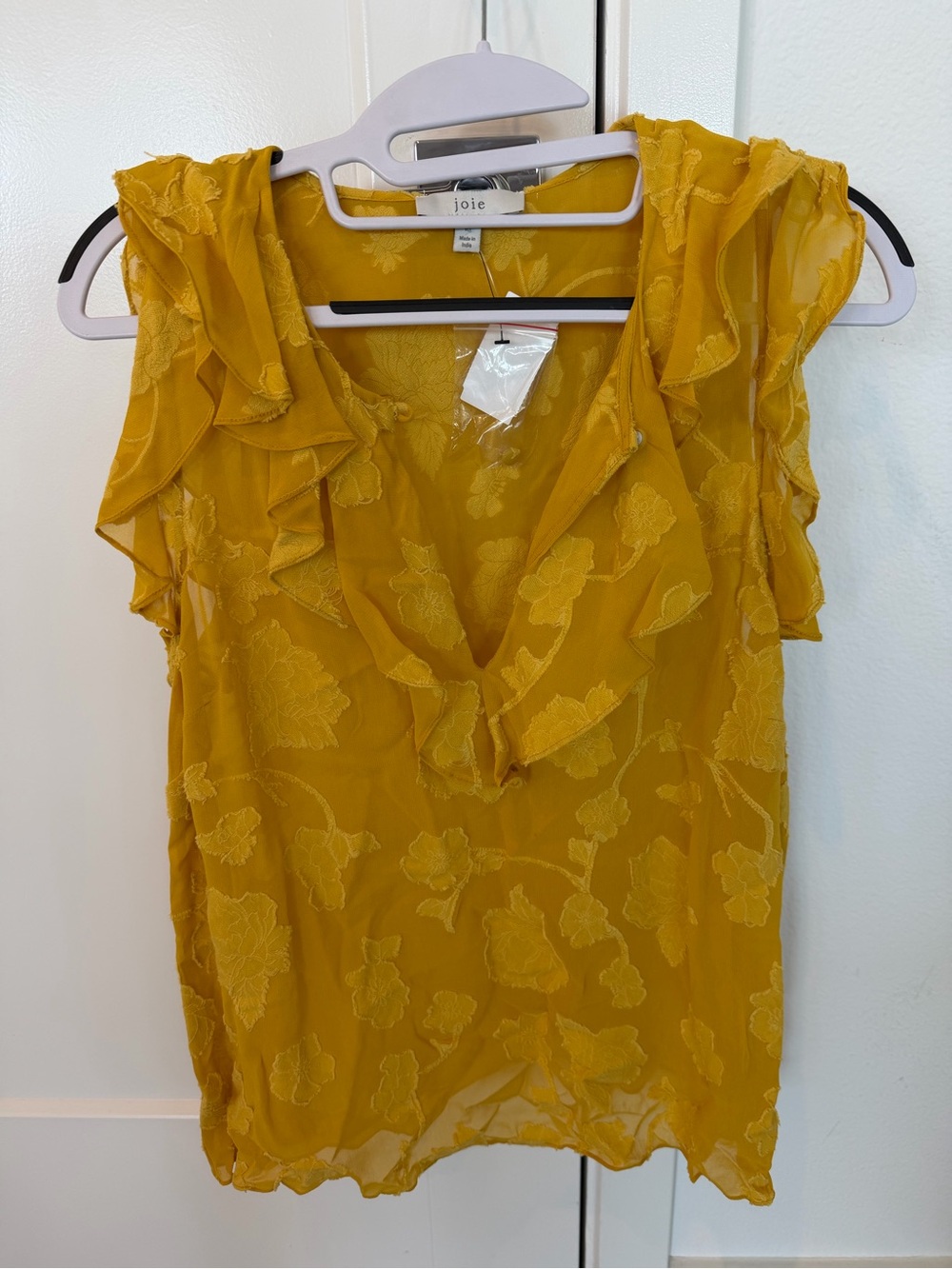 Joie sleeveless top with floral print
